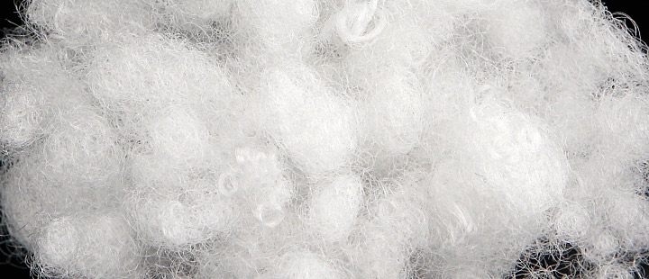 Polyester fibre balls